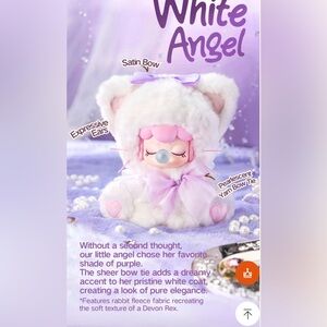 Rolife Nanci Tea Time Kitties Plush Toy Blind Box - White Angel